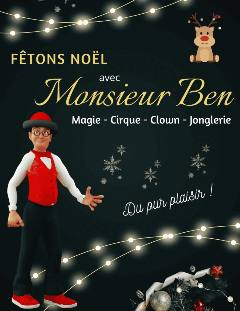 Spectacle de Noël idéal pour les enfants regroupant magie et clownerie