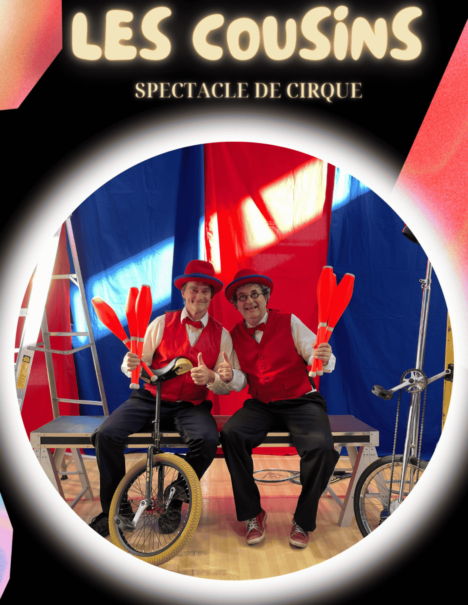 Spectacle avec de la jonglerie, du rola-bola et équilibres en duo